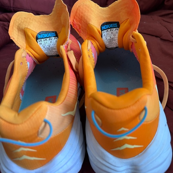 ✨EUC✨ Hoka Rincon 3 Camellia/Radiant Yellow Women's Running Shoes - Picture 11 of 13